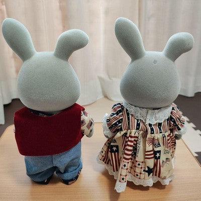 SYLVANIAN FAMILIES 15TH ANNIVERSARY HAPPY COTTON RABBIT SET FIGURE EPOCH JP