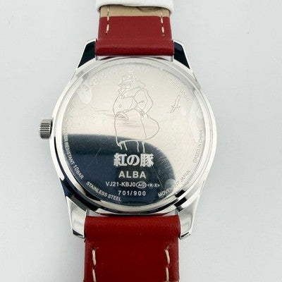 SEIKO ALBA PORCO ROSSO 30TH ANNIVERSARY LIMITED GHIBLI QUARTZ WATCH VJ21-KBJ0