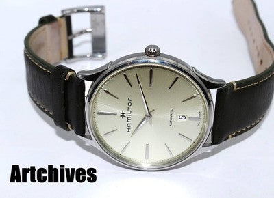 HAMILTON JAZZMASTER THINLINE H38525811 AUTOMATIC SILVER DIAL MEN'S WATCH W/ BOX