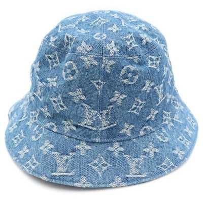 LOUIS VUITTON MONOGRAM ESSENTIAL REVERSIBLE BUCKET HAT M78774 INDIGO USED