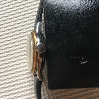 ORIS BIG CROWN 7400B POINTER DATE GOLD BEZEL AUTOMATIC WATCH W/BOX