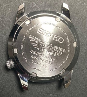SEIKO 7S26-0620 ANA LIMITED PILOT MODEL AUTOMATIC WATCH 40MM STAINLESS STEEL
