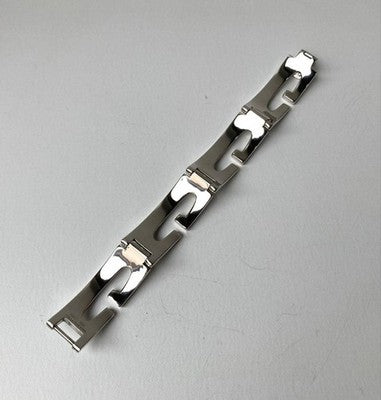 GUCCI G LOGO ROUND G SILVER WIDE BANGLE BRACELET AG925
