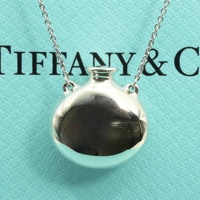 TIFFANY & CO. PERFUME BOTTLE NECKLACE SILVER 925 REFRESHED EXCELLENT+++++