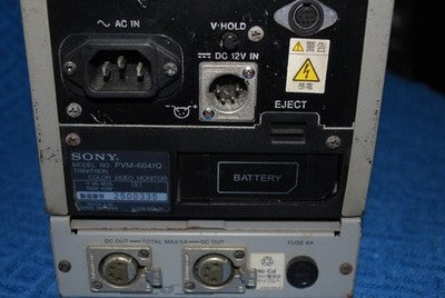 SONY PVM-6041Q TRINITRON COLOR VIDEO MONITOR 6" CRT PRO DISPLAY FOR PARTS