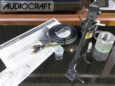 AUDIO CRAFT AC-3000MC TONE ARM WITH SUBWEIGHT AND GENUINE CABLE TURNTABLE PARTS