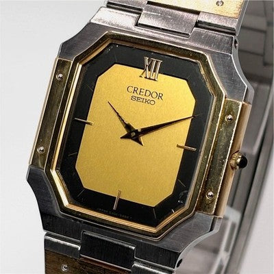 SEIKO CREDOR 9300-5320 MEN'S WRISTWATCH 18K 14K GOLD DIAL QUARTZ FROM JAPAN