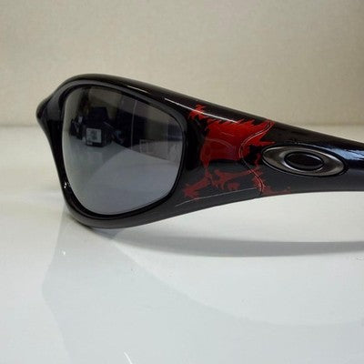 OAKLEY NEW STRAIGHT JACKET BLOOD SKULL BLACK IRIDIUM RARE STRETCH SKULL LOGO BOX