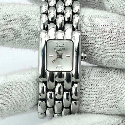 CHAUMET KAYSIS LADIES WATCH SILVER DIAL SQUARE STAINLESS STEEL