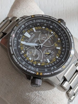 CITIZEN PROMASTER CC7014-82E F990 GPS SATELLITE TITANIUM WATCH FULL SET