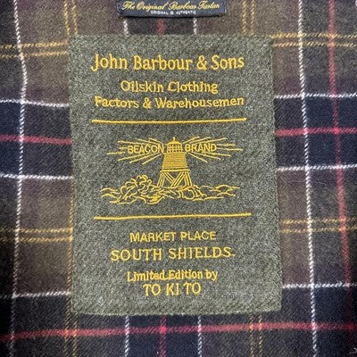 BARBOUR X TOKITO BEACON HERITAGE MILITARY WAXED JACKET OLIVE GREEN SIZE SMALL