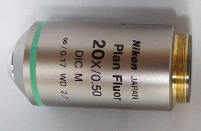 Nikon CFI Plan Fluor 20x 0.50 DIC M Objective Lens ∞/0.17 For Eclipse Series