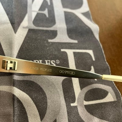 OLIVER PEOPLES OP-523 SUNGLASSES SILVER ORANGE BRAD PITT FIGHT CLUB MODEL