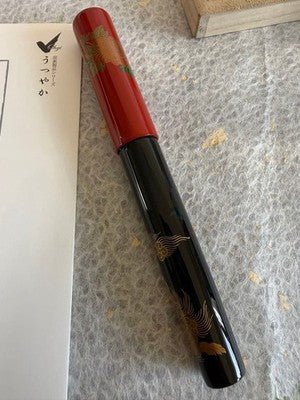 SAILOR FOUNTAIN PEN KYOTO MAKI-E CARBON LARGE SIZE M NIB JAPAN VINTAGE