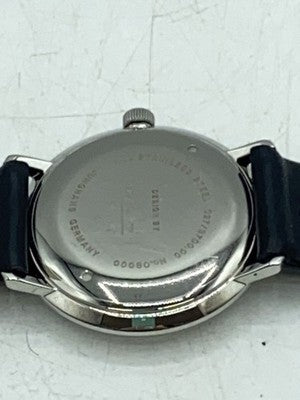 JUNGHANS QUARTZ WATCH 027/3700.00 ANALOG WHITE BLACK STAINLESS STEEL MENS