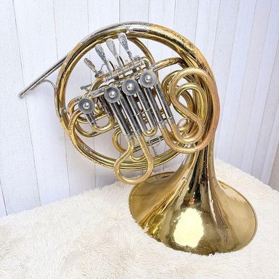 YAMAHA YHR-664 FULL DOUBLE FRENCH HORN F/BB W/MOUTHPIECE CASE SERVICED