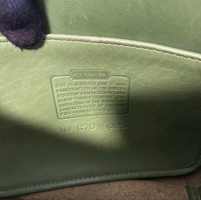 COACH ERGO SHOULDER BAG GREEN LEATHER VINTAGE Y2K HOBO CROSSBODY PURSE