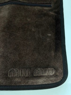 MIU MIU 1999SS ARCHIVE SHOULDER BAG DARK BROWN ORANGE Y2K VINTAGE