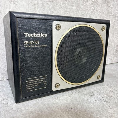 TECHNICS SB-RX30 COAXIAL FLAT SPEAKER SYSTEM PAIR BOOKSHELF HORIZONTAL BLACK