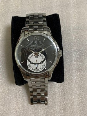 HAMILTON JAZZMASTER DATE AUTOMATIC H325550 STAINLESS STEEL LEATHER WATCH USED