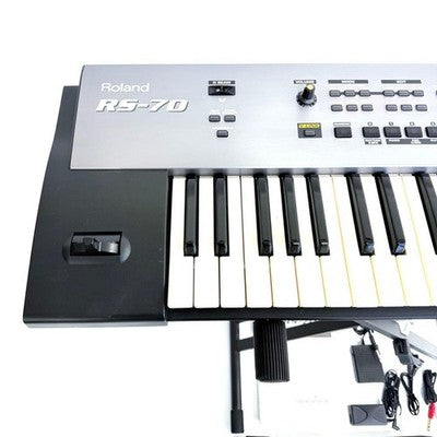 ROLAND RS-70 SYNTHESIZER KEYBOARD WORKSTATION 61 KEY MIDI TESTED COMPLETE SET