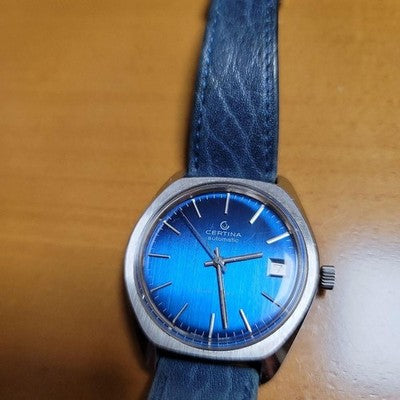 CERTINA VOLVO AUTOMATICS BLUE DIAL WATCH 1977 EXCELLENT++++