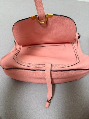 CHLOE MARCIE 2-WAY BAG CHC17WS9281616L5 COWHIDE LEATHER FALLOW PINK USED