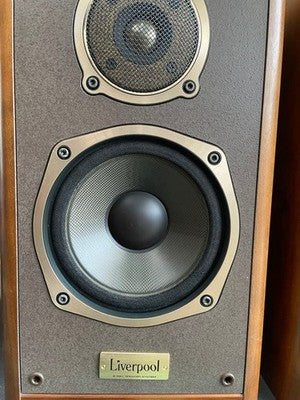 ONKYO D-500II LIVERPOOL BOOKSHELF SPEAKERS PAIR TESTED WORKING W/ PIONEER CABLES