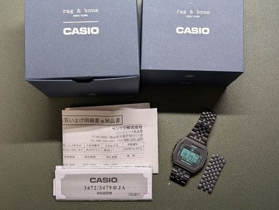 CASIO A1000RCB-1JF RAG & BONE COLLABORATION DIGITAL WATCH NEAR MINT