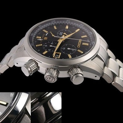 SEIKO GRAND SEIKO SPRING DRIVE CHRONOGRAPH AUTO TITANIUM BLACK DIAL 43MM WATCH