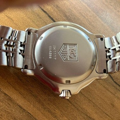 TAG HEUER WH1117 6000 SERIES GREEN DIAL QUARTZ 200M MENS WATCH 18.5CM RARE