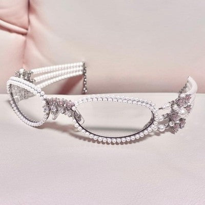GENTLE MONSTER BIJOU DE 02 EYEGLASSES SILVER METAL FRAME CLEAR LENS 2025