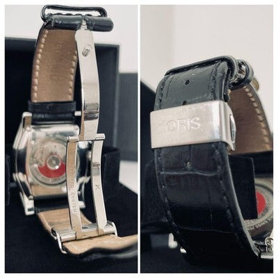 ORIS 7532 MILES TONNEAU CHRONOGRAPH DAY-DATE AUTOMATIC 41MM SILVER DIAL WITH BOX
