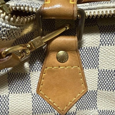 LOUIS VUITTON DAMIER AZUR SPEEDY BANDOUILIERE 25 SHOULDER BAG W/STORAGE BAG