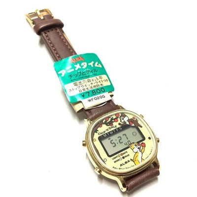 EIKO ALBA DISNEY CHIP AND DALE ANIME MELODY WATCH 1980S NEW NOS RARE