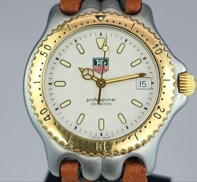 TAG HEUER PROFESSIONAL WG1222 QUARTZ 200M WATER RESISTANT TWO-TONE WATCH 32MM