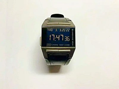 JUNGHANS MEGA1000 ALL TITANIUM MEN'S WATCH SQUARE FACE SILICONE BAND DIGITAL