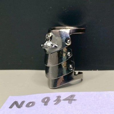 VIVIENNE WESTWOOD ARMOR RING, GUNMETAL, 925 STERLING SILVER, SIZE 11-13 (M)