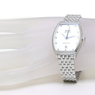 MIDO BARONCELLI M041.307.11.016.00 AUTOMATIC WHITE DIAL STAINLESS WOMEN WATCH