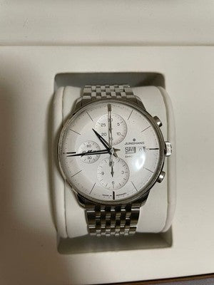 JUNGHANS MEISTER CHRONOSCOPE MEN'S WRISTWATCH ROUND FACE GERMAN MADE AUTOMATIC