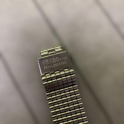 RADO NEWTRONIC 11900 ELECTRONIC MEN'S WATCH BLACK DIAL OVAL CASE STAINLESS