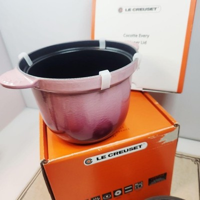 LE CREUSET COCOTTE EVERY 18 BERRY WITH INNER LID RARE NEW JP