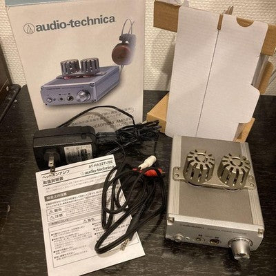 AUDIO TECHNICA AT-HA22TUBE VACUUM TUBE HEADPHONE AMPLIFIER GRAY TESTED WORKING