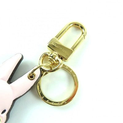 LOUIS VUITTON KEY RING HOLDER CHARM BUNNY PINK FUR LEATHER MONOGRAM BOX M01560