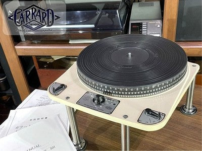 GARRARD 301 TURNTABLE (50HZ) WITH MOUNTING BOLTS AND INSTRUCTION MANUAL