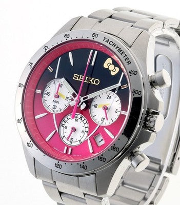 SEIKO CHRONOGRAPH HELLO KITTY 500SERIES SHINKANSEN 25TH ANNIVERSARY WATCH QUARTZ