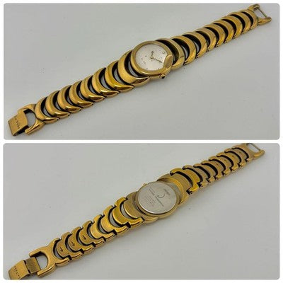 SEIKO LE VENT 1F20-5J50 SAYOKO YAMAGUCHI MODEL QUARTZ LADIES WATCH GOLD TONE