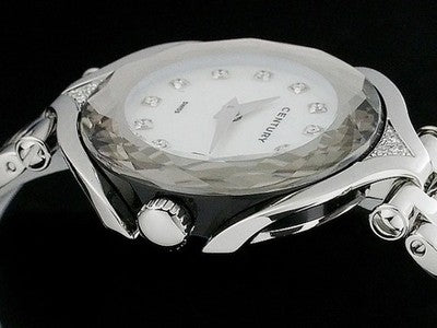 CENTURY AFFINITY WITH GENUINE DIAMONDS 632.7.S.12.16.SK QUARTZ WRISTWATCH USED