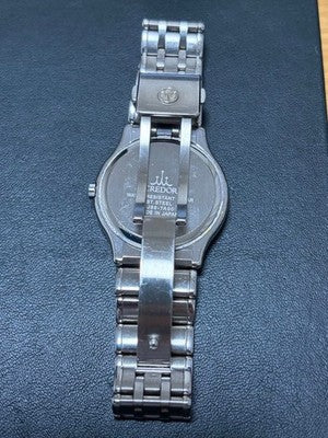 SEIKO CREDOR GCAZ057 8J86-7A00 QUARTZ DRESS WATCH BLUE HANDS WHITE DIAL MEN'S