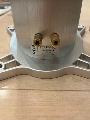 PIEGA PREMIUM 3.2 FLOOR STANDING SPEAKERS SILVER GRILL WITH BASE PLATE PAIR
